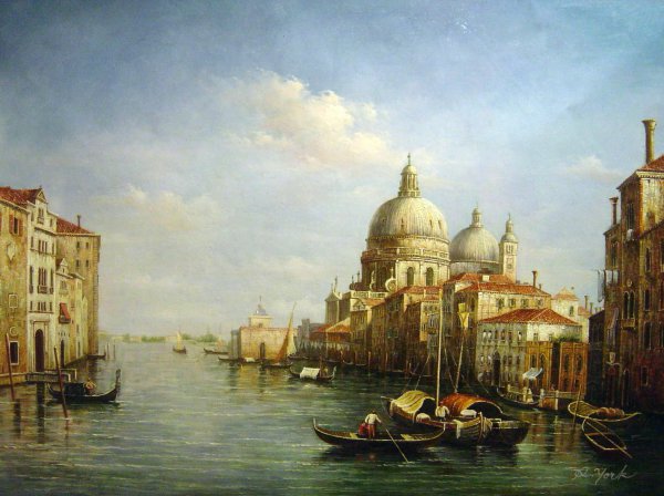 Le Grande Canal, Venice. The painting by Francois Bossuet