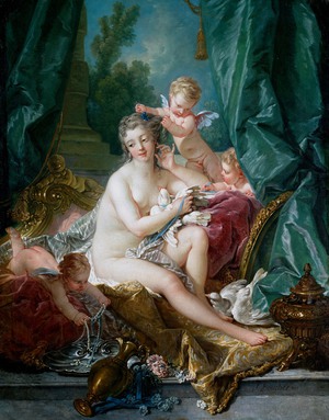 Famous paintings of Angels: By the Toilette of Venus
