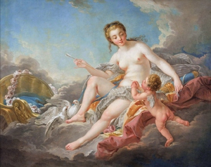 Reproduction oil paintings - Francois Boucher - Cupid Disarmed