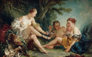 Francois Boucher, Diana after the Hunt , Painting on canvas