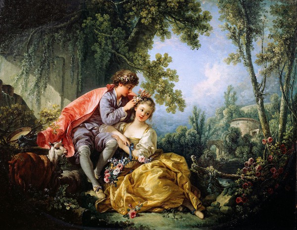 Four Seasons, Spring. The painting by Francois Boucher
