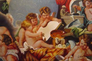 Reproduction oil paintings - Francois Boucher - Genius Teaching The Arts