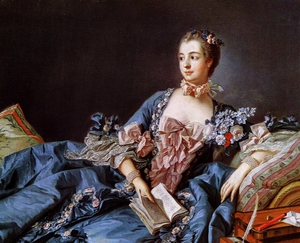 Francois Boucher, Madame de Pompadour 2, Painting on canvas
