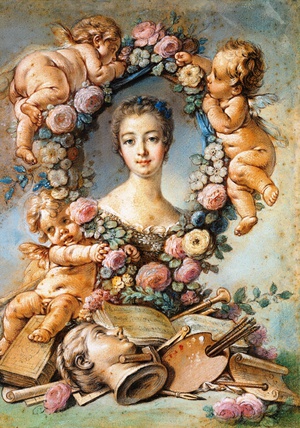 Reproduction oil paintings - Francois Boucher - Madame de Pompadour 3