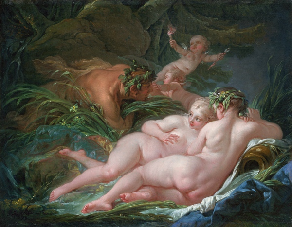 Pan et Syrinx. The painting by Francois Boucher
