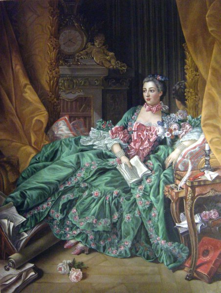 Portrait Of Madame de Pompadour. The painting by Francois Boucher