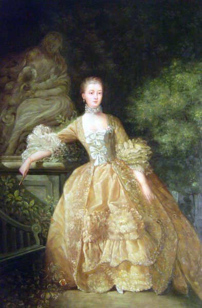 Portrait Of Marquise de Pompadour. The painting by Francois Boucher