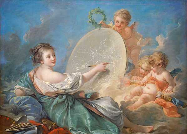 The Allegory of a Painting. The painting by Francois Boucher