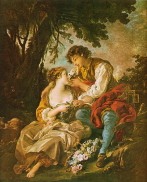 Francois Boucher, The Bird Cage, Painting on canvas