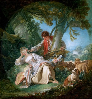 Francois Boucher, The Interrupted Sleep, Painting on canvas