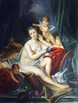 Francois Boucher, Toilette of Venus, Painting on canvas