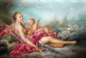 Francois Boucher, Venus And Cupid, Painting on canvas