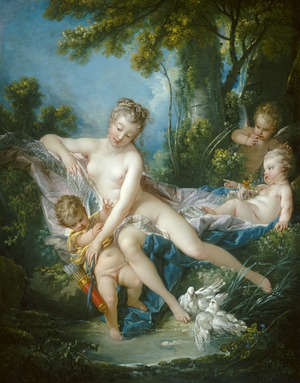 Reproduction oil paintings - Francois Boucher - Venus Consoling Love