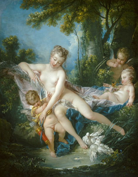 Venus Consoling Love. The painting by Francois Boucher