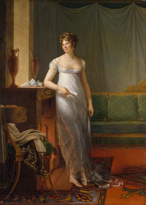Francois Gerard, Portrait of Catherine Worlee Princesse de Talleyrand-Perigord, Painting on canvas