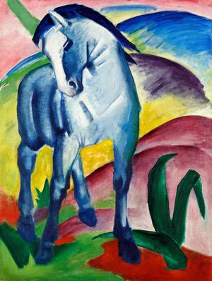 Famous paintings of Abstract: Blue Horse I