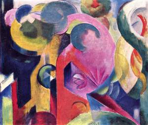 Franz Marc, Composition III, Painting on canvas