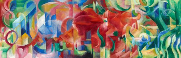 Forms at Play. The painting by Franz Marc