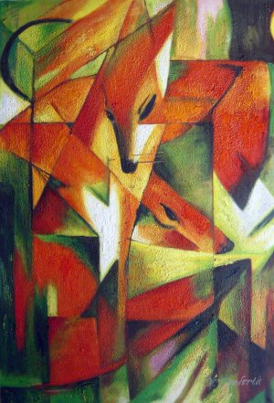 Franz Marc, Foxes, Painting on canvas