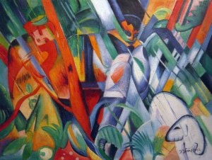 In The Rain, Franz Marc, Art Paintings