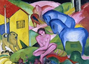 Franz Marc, The Dream, Painting on canvas