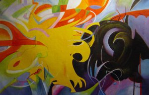Reproduction oil paintings - Franz Marc - The Fighting Forms