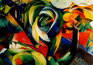 Franz Marc, The Mandrill, Painting on canvas