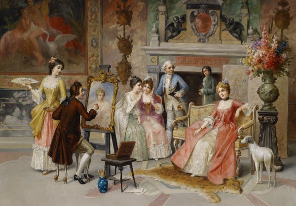 Portrait Painter. The painting by Franz von Persoglia