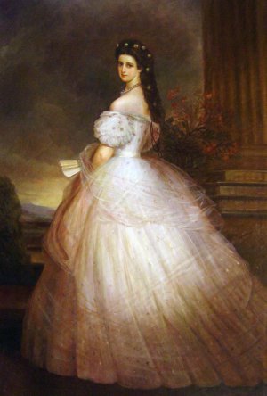 Franz Xavier Winterhalter, Empress Elisabeth, Painting on canvas