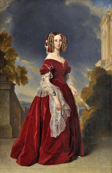 Louise Marie d'Orleans. The painting by Franz Xavier Winterhalter