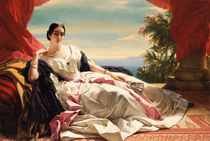 Franz Xavier Winterhalter, Princess Leonilla of Sayn-Wittgenstein-Sayn, Painting on canvas