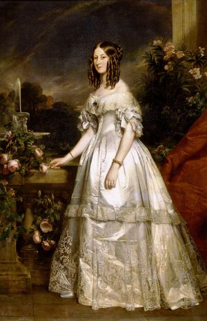 Reproduction oil paintings - Franz Xavier Winterhalter - Princess Victoria of Saxe-Coburg and Gotha, Duchess of Nemours