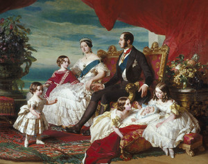 Famous paintings of House Scenes: Royal Family in 1846 (Queen Victoria, Prince Albert and their Children)