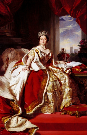 Franz Xavier Winterhalter, Victoria in her Coronation, Painting on canvas