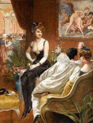 Reproduction oil paintings - Frederic Dufaux II - At the Masked Ball, 1890