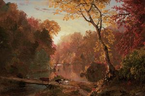Frederic Edwin Church, An Autumn Day in North America, Painting on canvas