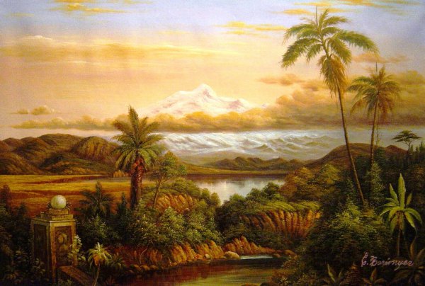 Cayambe. The painting by Frederic Edwin Church