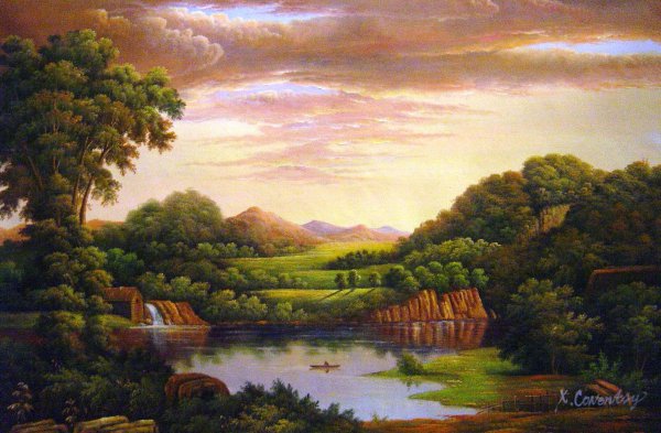 New England Landscape. The painting by Frederic Edwin Church