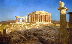 Frederic Edwin Church, Parthenon, Painting on canvas