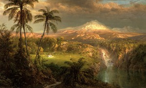 Reproduction oil paintings - Frederic Edwin Church - Passing Shower in the Tropics