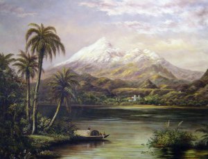 Frederic Edwin Church, Tamaca Palms, Painting on canvas