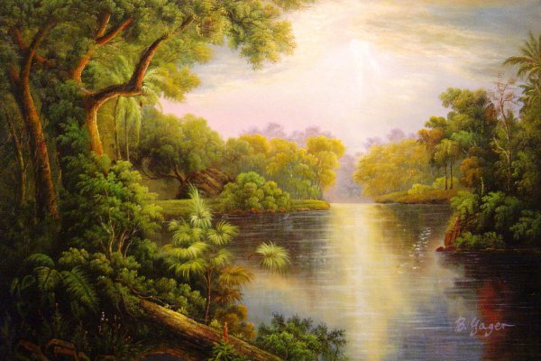 The River Of Light. The painting by Frederic Edwin Church