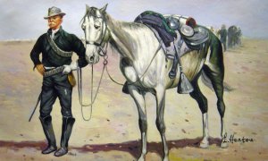Frederic Remington, The Military, Painting on canvas