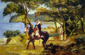 Famous paintings of Horses-Equestrian: Coastal Trail