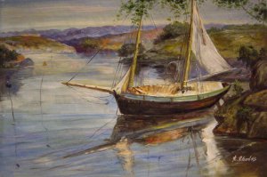 In The Cove, Frederick Arthur Bridgeman, Art Paintings