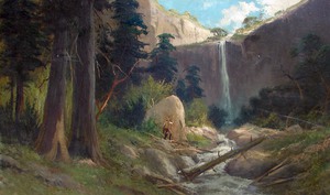 Reproduction oil paintings - Frederick Ferdinand Schafer - Catskill Fall, Catskill Mountains, New York