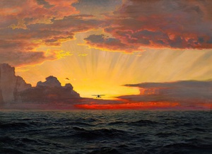 Frederick Judd Waugh, A Dawn Flight, Art Reproduction
