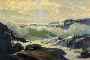 Frederick Judd Waugh, Coast of Maine, Painting on canvas