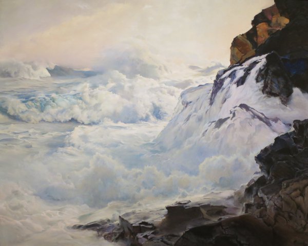 Smothering Surf. The painting by Frederick Judd Waugh