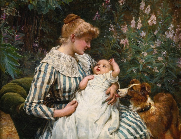A Gentle Reminder. The painting by Frederick Morgan